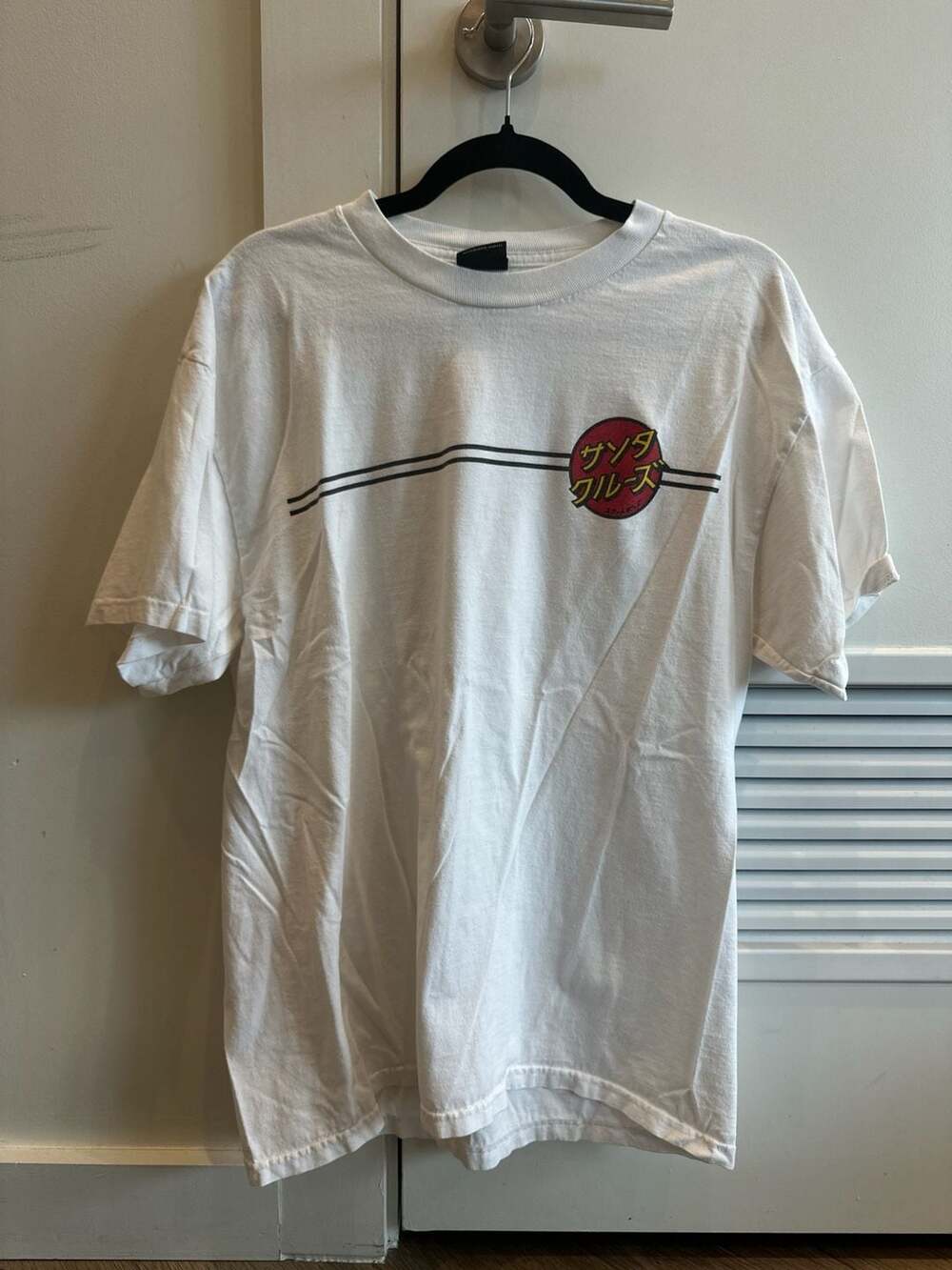 Santa Cruz Skateboards Japanese Red Dot Logo White T-Shirt